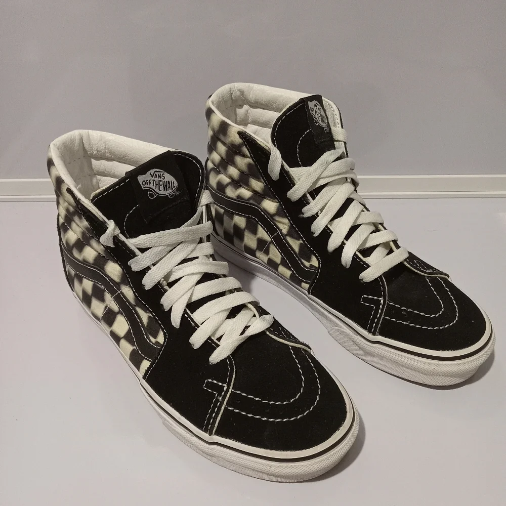 VANS Sk8-Hi Bolt Checkerboard‎ Skate Board Sneakers Women's 6.5